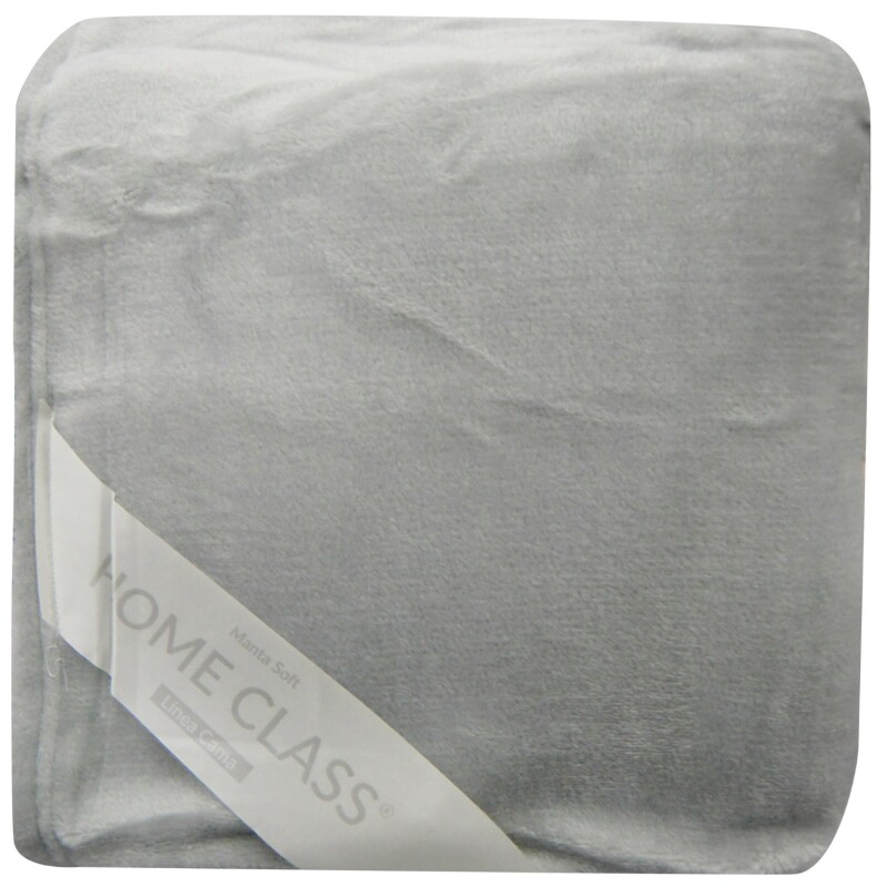 Frazada Home Class de Flannel 2 Plazas Gris