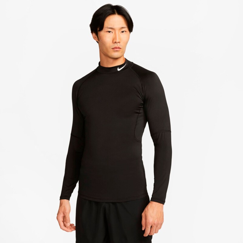 Abrigo Nike Pro Dri-Fit Tight Manga Larga Mock de Hombre Negro