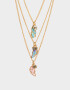 Collares Infantiles Con corazón Set De Collares Para Compartir Bff Corazón - Dorado
