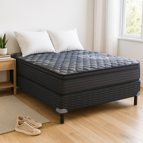Sommier RODIO Zafiro® - 2 Plazas - Resortes - 140x190x26 cm - Hasta 130 Kg - GARANTIA 5 AÑOS Sommier RODIO Zafiro® - 2 Plazas - Resortes - 140x190x26 cm - Hasta 130 Kg - GARANTIA 5 AÑOS