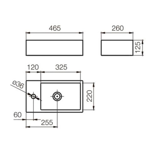 BACHA PARA MUEBLE TOILETTE GDE 1 ORIFICIO FERRUM 000