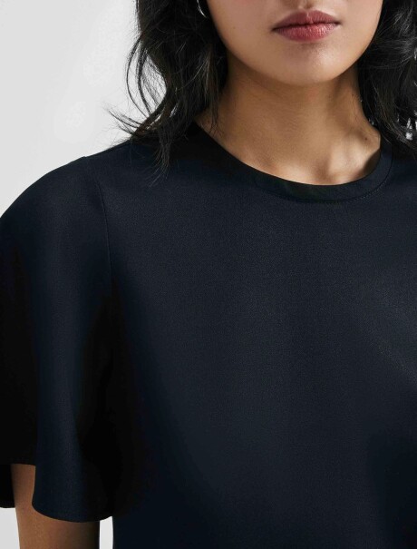 BLUSA CON MANGAS EVASÉ NEGRO