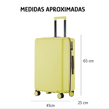 Valija Mediana Rígida Con Ruedas 360° Liviana y Compacta Amarillo/negro