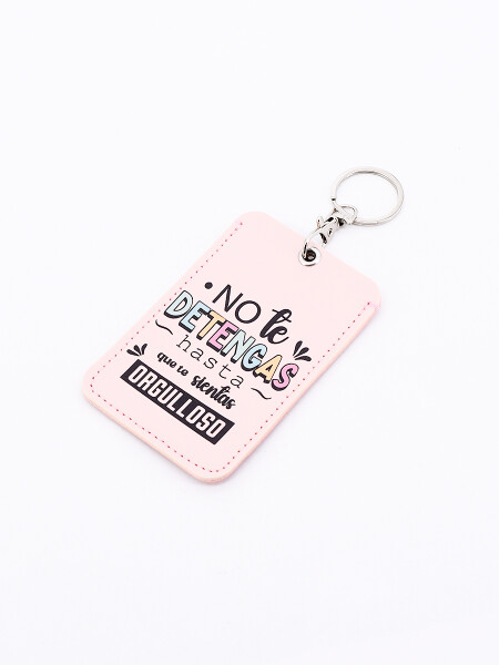LLAVERO PORTA TARJETA UP ROSADO