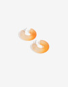 Aros Argollas Acrilico Argolla Resina Degradé Naranja - Naranja Medio
