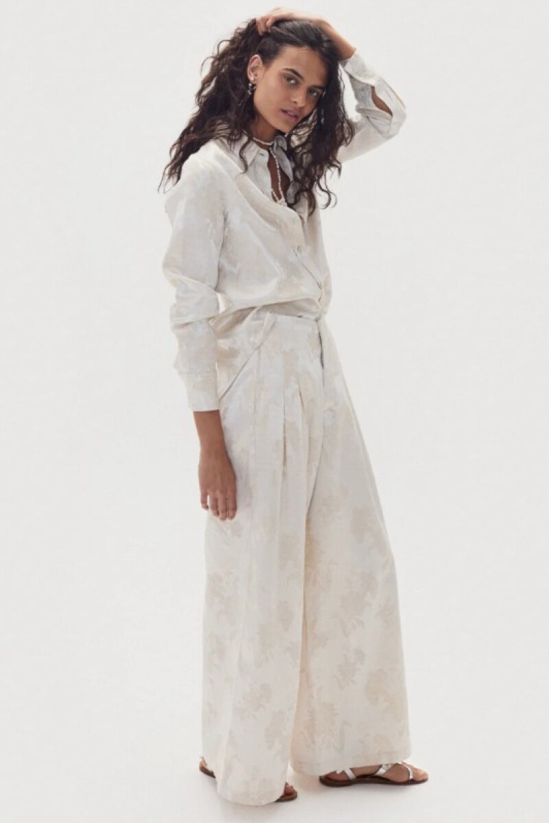 San Marino Brocade Shirt Crema