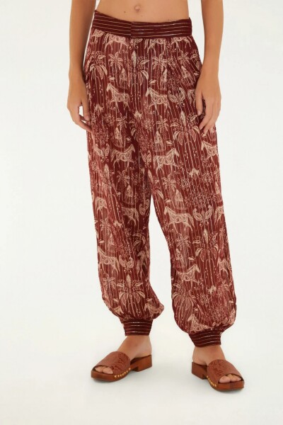 PANTALÓN ANCHO Bordo