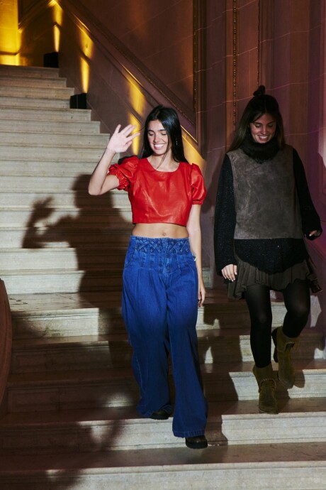 Romantic top Rojo
