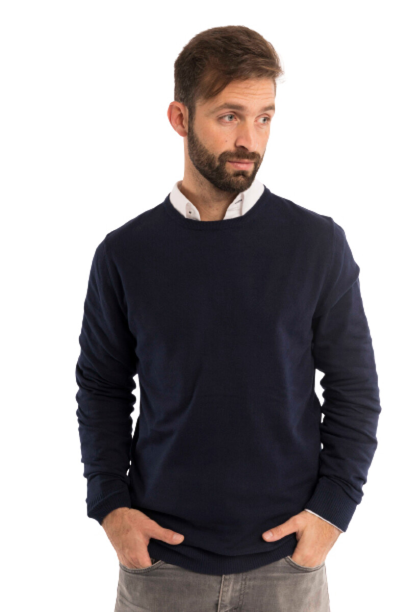 SWEATER BRIXHAM ESC RED - AZUL MARINO 