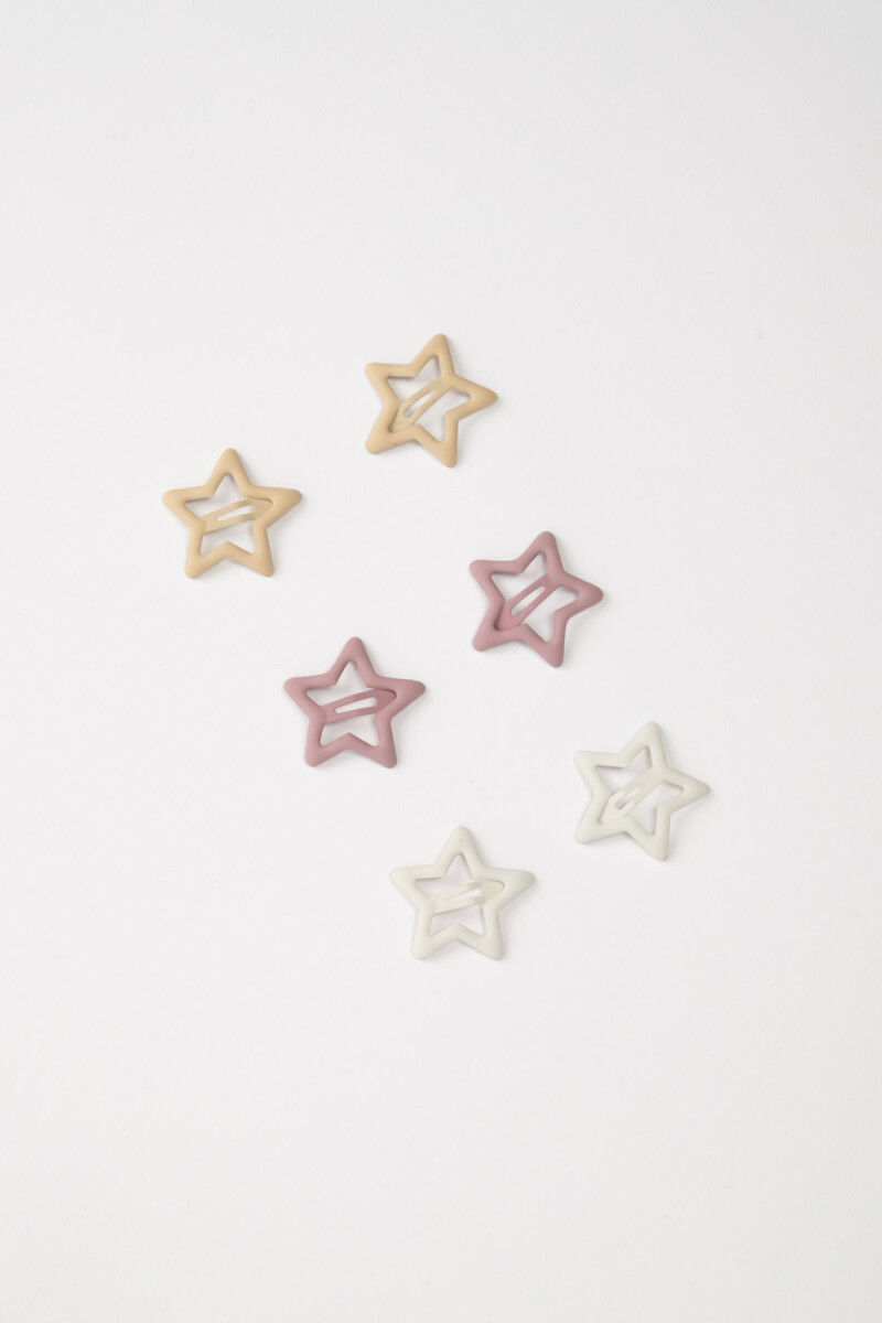 Pack x 3 hebillas estrellas Multicolor