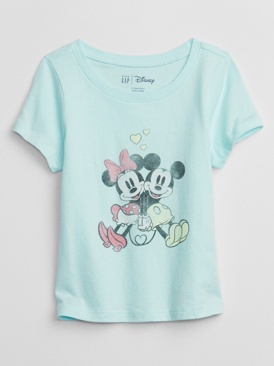 Remera Gráfico Mickey Y Minnie Toddler Niña - Ballerina Blue 