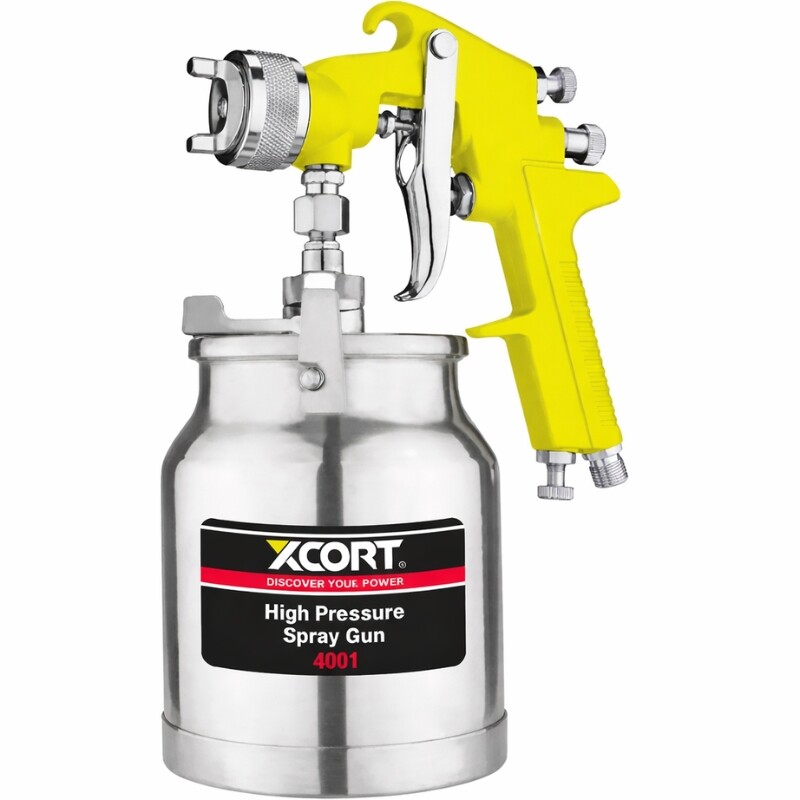 XCORT PISTOLA DE PINTAR BASE COAT ALTA PRESION SUCCION TANQUE 1000CC Xcort Pistola De Pintar Base Coat Alta Presion Succion Tanque 1000cc