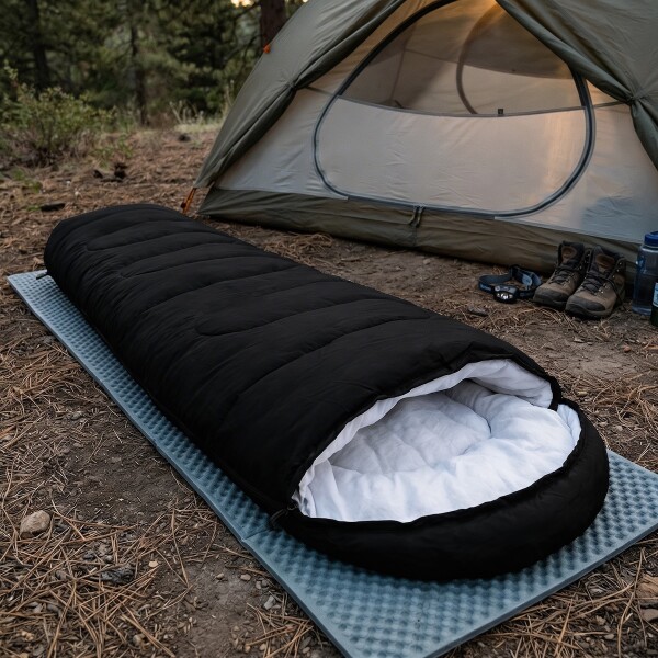 Sobre Saco Bolsa Dormir 2 M Capucha Aislante Camping Caza IMBACK Color Negro Sobre Saco Bolsa Dormir 2 M Capucha Aislante Camping Caza IMBACK Color Negro