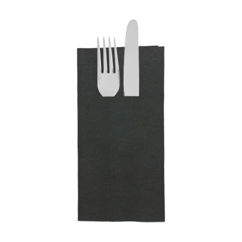 SERVILLETA NEGRO DOUBLE POINT CANGURO ECOLABEL 39x40 CM - 50 uds Servilleta Negro Double Point Canguro Ecolabel 39x40 Cm - 50 Uds