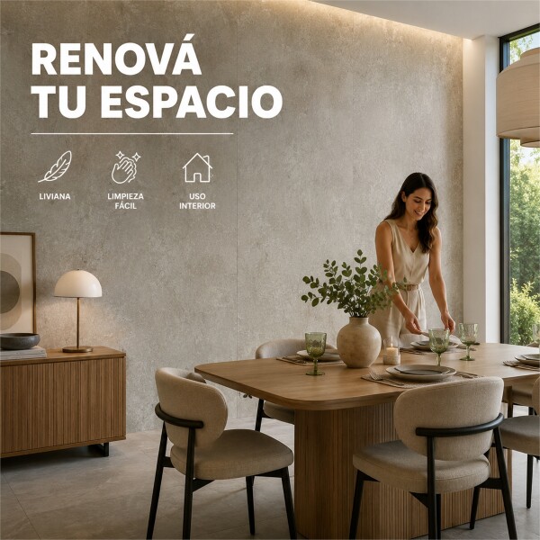 Placa PVC Símil Mármol 2,44x1,22m 3mm Pack X20 Mármol Gris 2