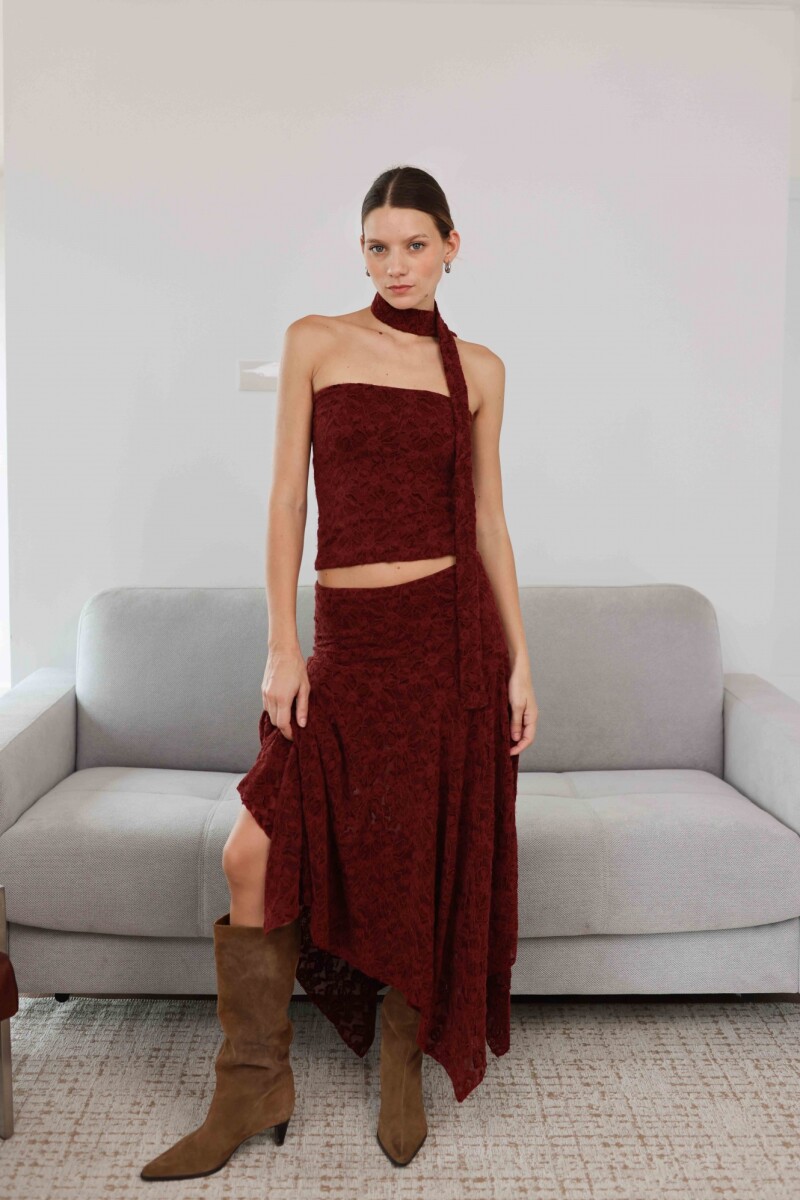 FALDA MALIBÚ BURGUNDY