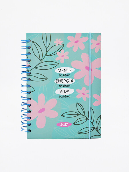 AGENDA ROMANTIC FLOWER 2027 VERDE AQUA