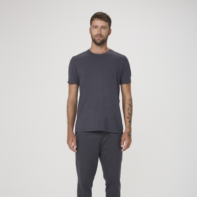 CAMISETA MM MASC PRETO MESCLA