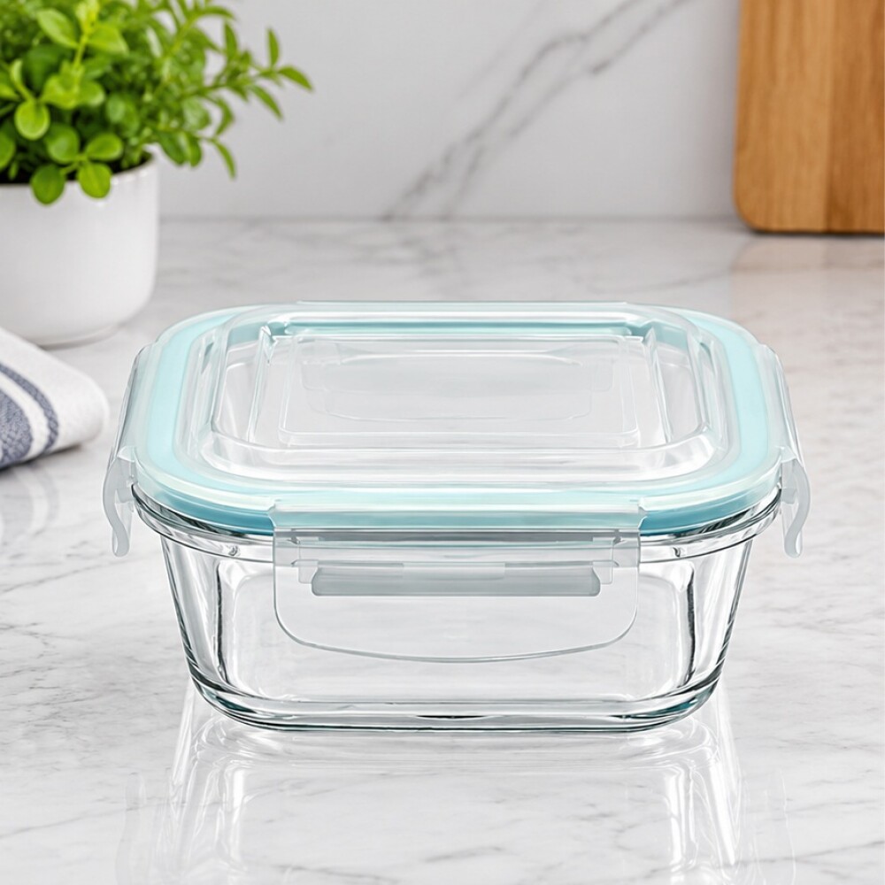 Vianda cuadrada con tapa 520 ml 13.7cms 4003CM-2 Vianda cuadrada con tapa 520 ml 13.7cms 4003CM-2
