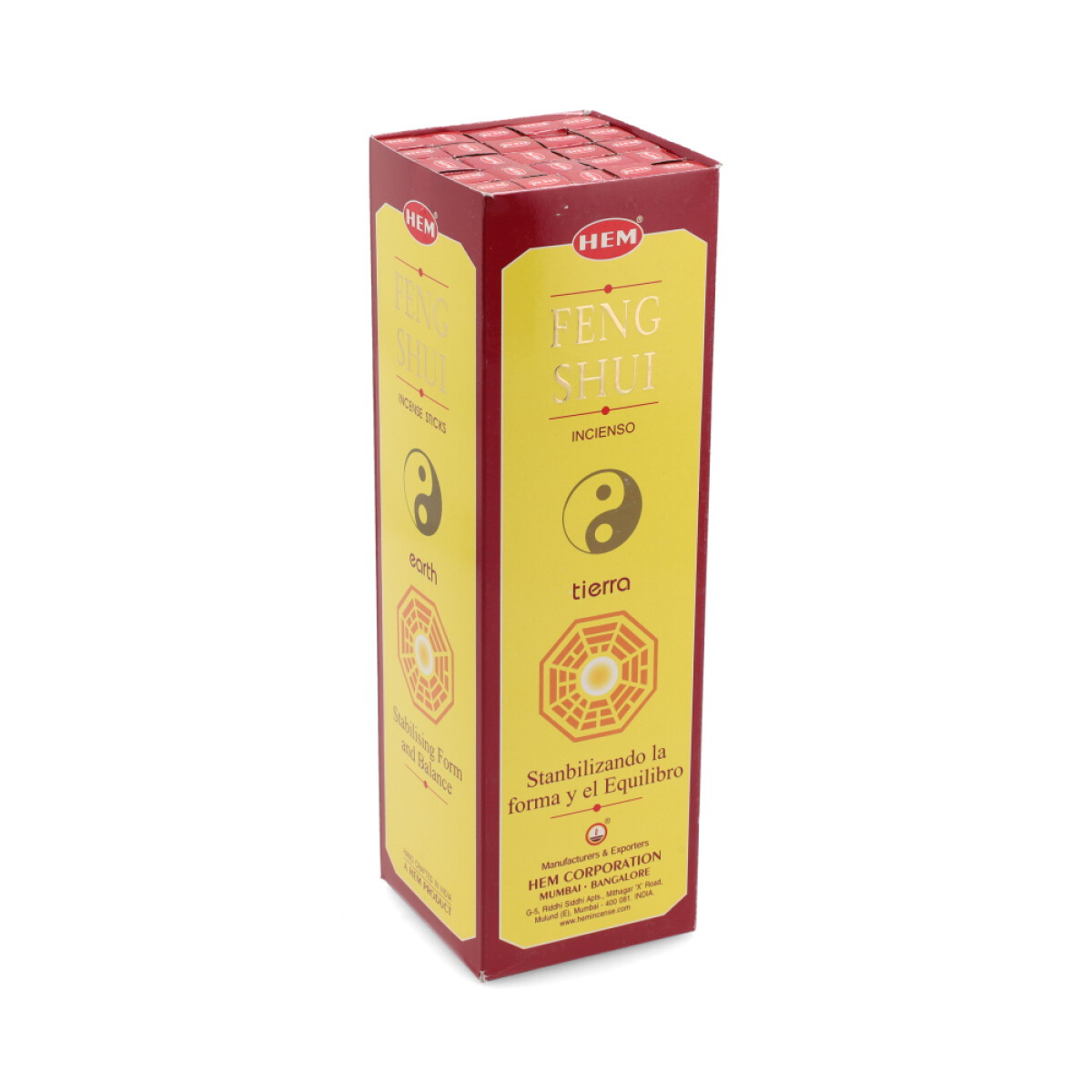 INCIENSO HEM CAJA DE CARBÓN X25 - Feng Shui Tierra 