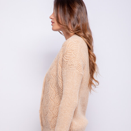 CARDIGAN CHERRY Beige Oscuro