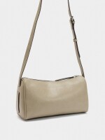 Bolso Bandolera Con Detalles De Piel taupe