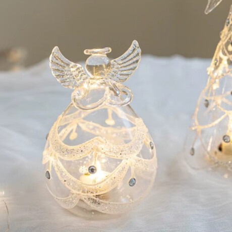 Veladora Ángel Navideño De Cristal Modelo B