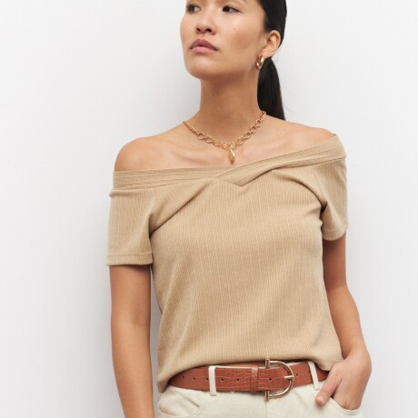 TOP ISIDRO Beige Melange