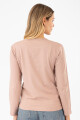 Remera algodón elastano Beige