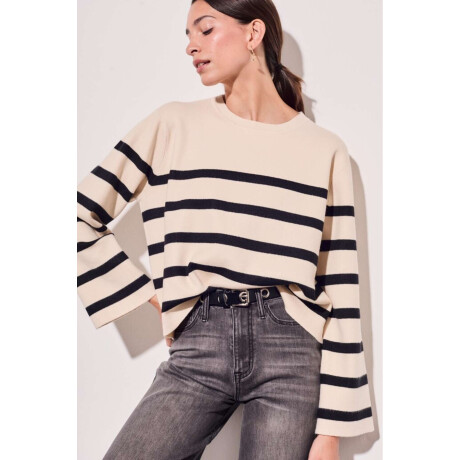Sweater Rayado Negro