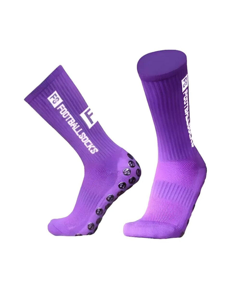 Par de Medias Deportivas Antideslizantes para Fútbol FS - Violetas 