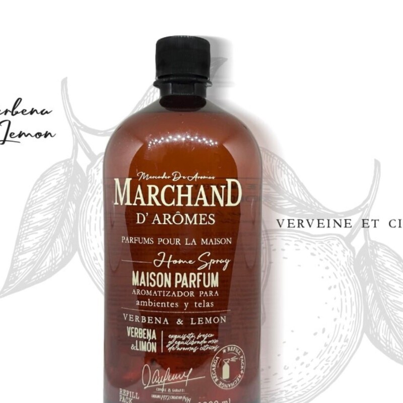 REFILL HOME SPRAY MARCHAND 1000ML VERBENA & LIMON