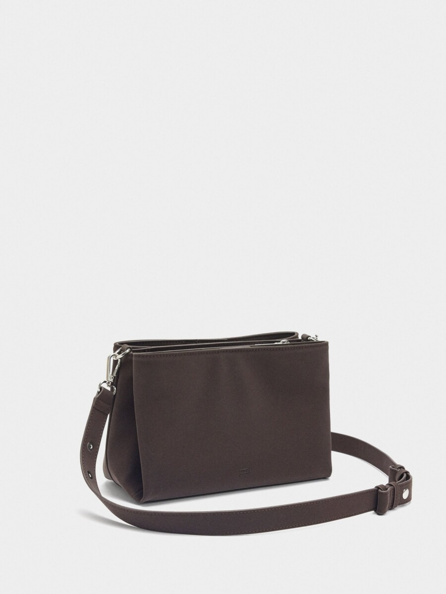 Bolso De Hombro Con Textura Suave marron