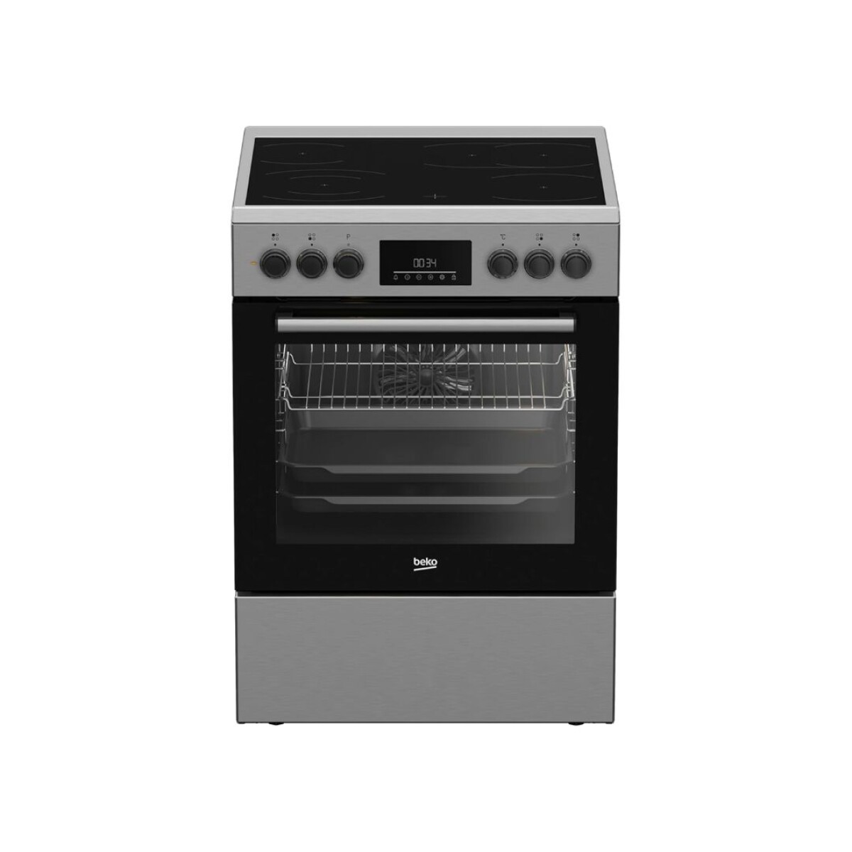 Cocina Vitrocerámica Inox 65L C/grill - Modelo FBM67320XS - Beko 