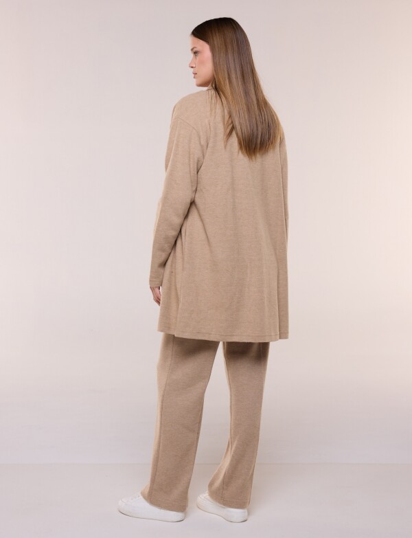 Cardigan Abierto Soft BEIGE OSCURO