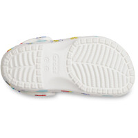 Crocs Classic Toddler Doodle Print Clog Blanco