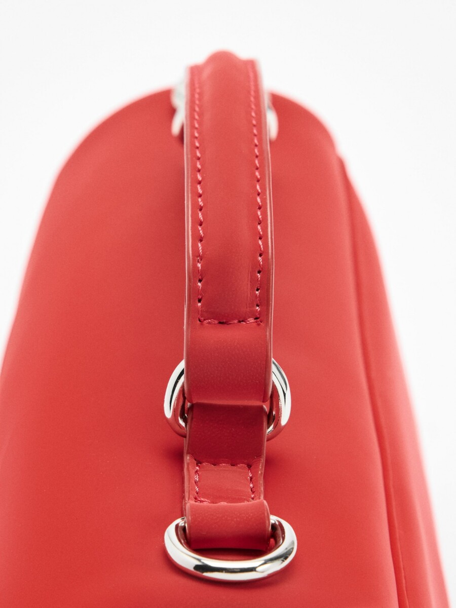 Bolso Bandolera Acolchado Textura Suave rojo