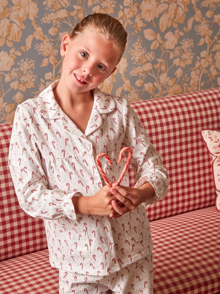 Pijama Estampado Elefantitos Blanco Roto