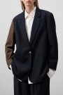 BLAZER BICOLOR Azul