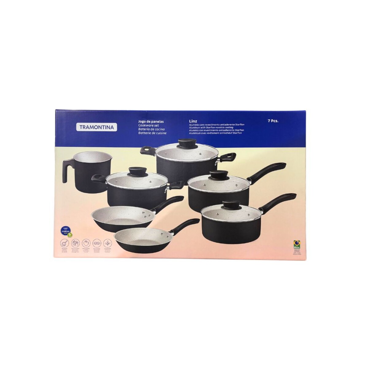 BATERIA COCINA TRAMONTINA 7 PZAS LINZ 