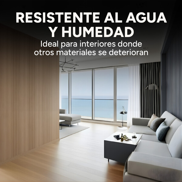 Panel Divisor Separador Ambientes 2,4 x 2,90m + 2 Rieles 3m Marrón 1