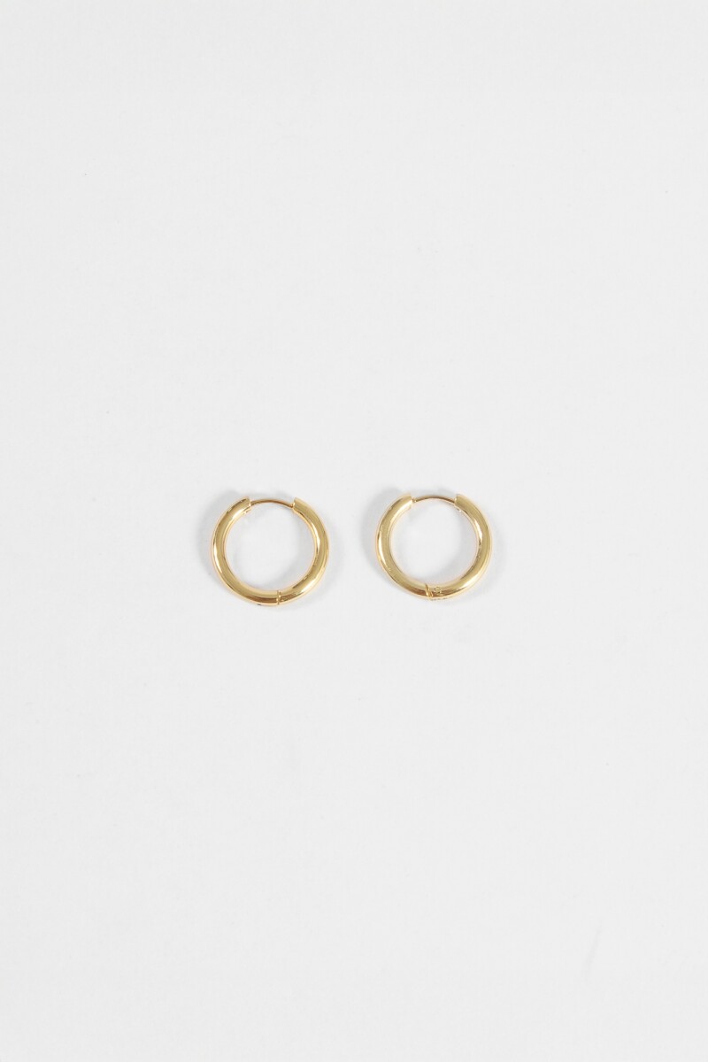 Aros acero small dorado