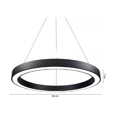 PLRCZ48 Colgante LED Zurich II 48W 60 cm Negro
