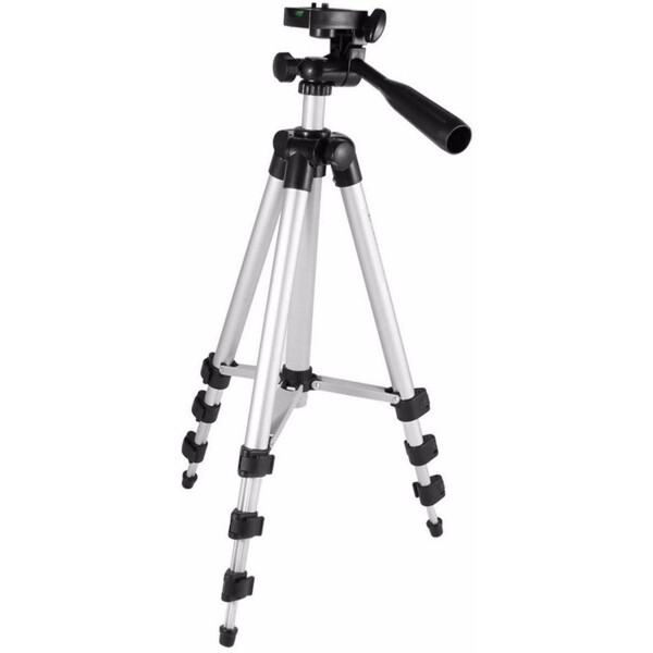 Tripode Profesional Celular 360° Pies De Goma + Estuche Variante Color Plateado