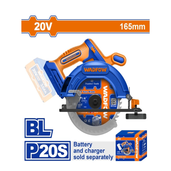 SIERRA CIRCULAR A BATERIA 20V 165MM P20S BRUSHLESS WADFOW SIN BAT SIN CARG WLWP5 SIERRA CIRCULAR A BATERIA 20V 165MM P20S BRUSHLESS WADFOW SIN BAT SIN CARG WLWP5