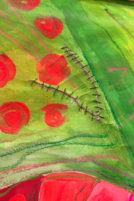 Ebullición Interna, 2025. Acrílico Sobre Cartulina. 100 x 70 cm. Ebullición Interna, 2025. Acrílico Sobre Cartulina. 100 x 70 cm.