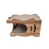 Casa Gatos Cama Cucha Cueva Madera MDF Rascador Corrugado Variante Color Madera