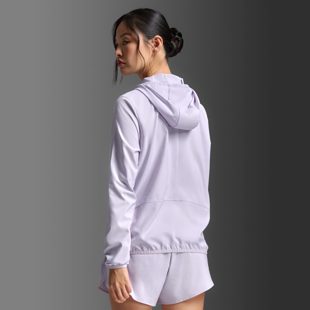 Casaca Running Aero Jacket Mujer Virtual Violet/violet Reflective