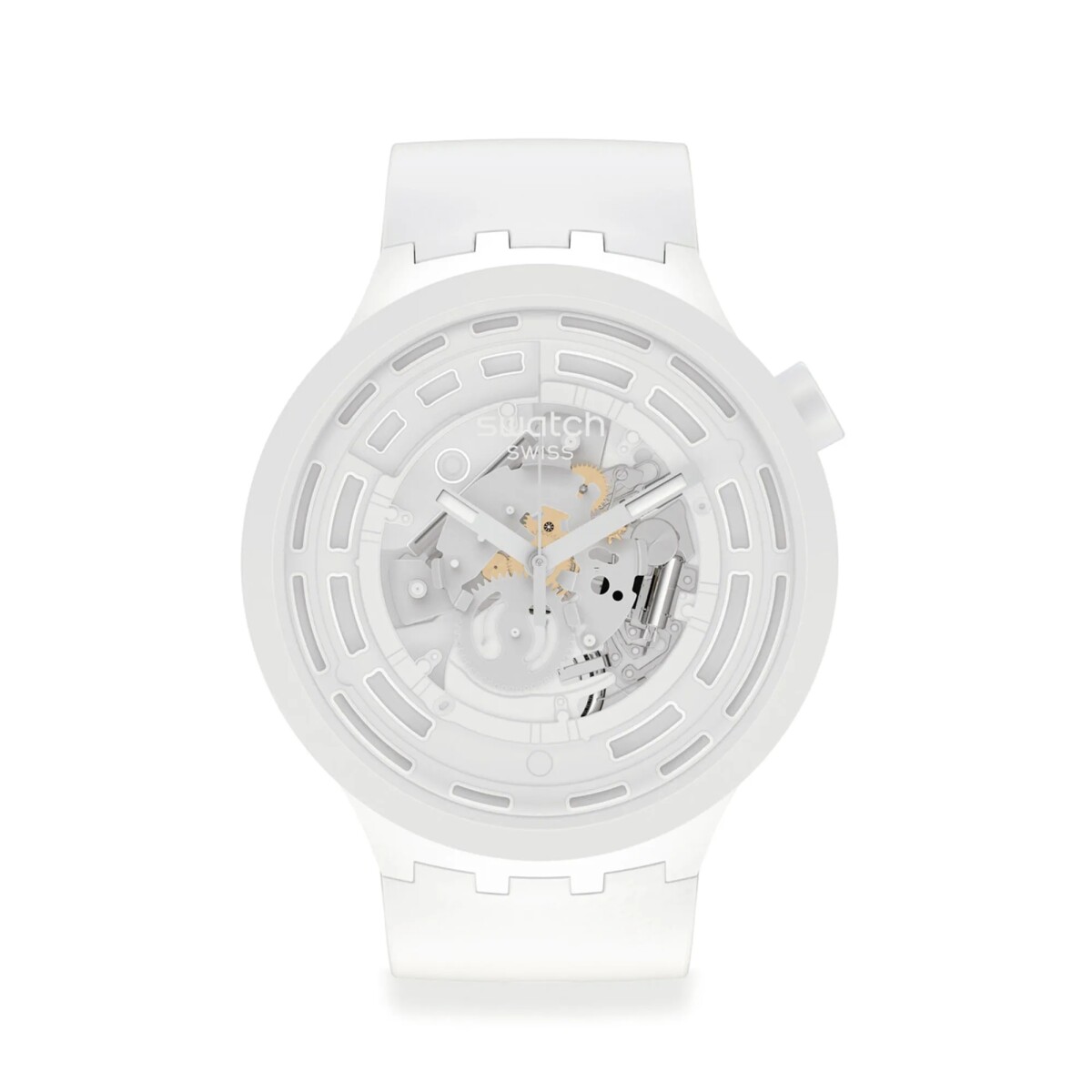 Reloj Swatch Sb03w100 Bioceramic C-white 