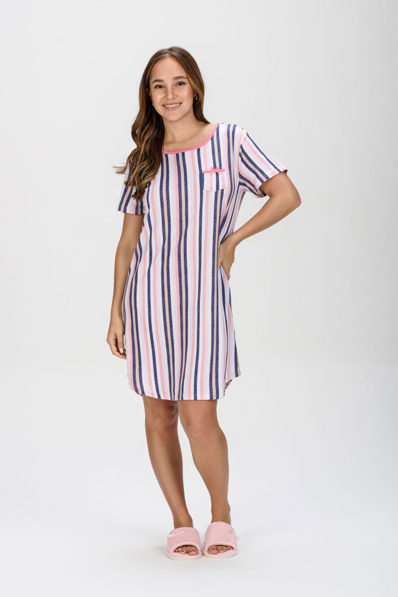 CAMISÓN ESTAMPADO - RAYADO 